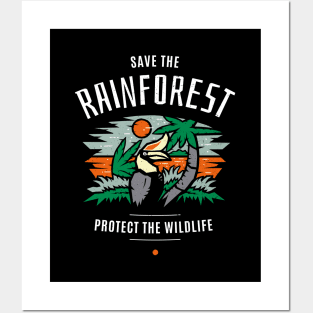 Save the Rainforest Protect the Wildlife Posters and Art